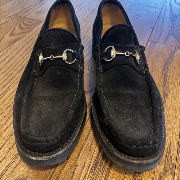 Gucci Suede Horsebit Loafers - Picture 2 of 7